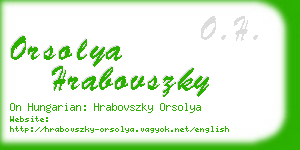 orsolya hrabovszky business card